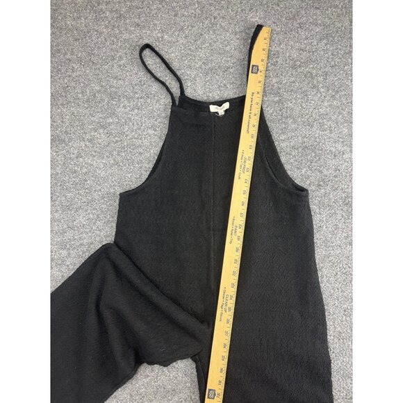 Madewell Jumpsuit Womens Small Black Textured Wide Leg Cropped Romper - Picture 5 of 9